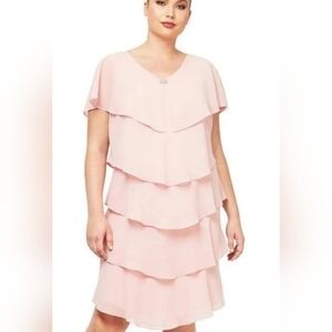 SLNY NWT Embellished Midi Cocktail and Party Dress